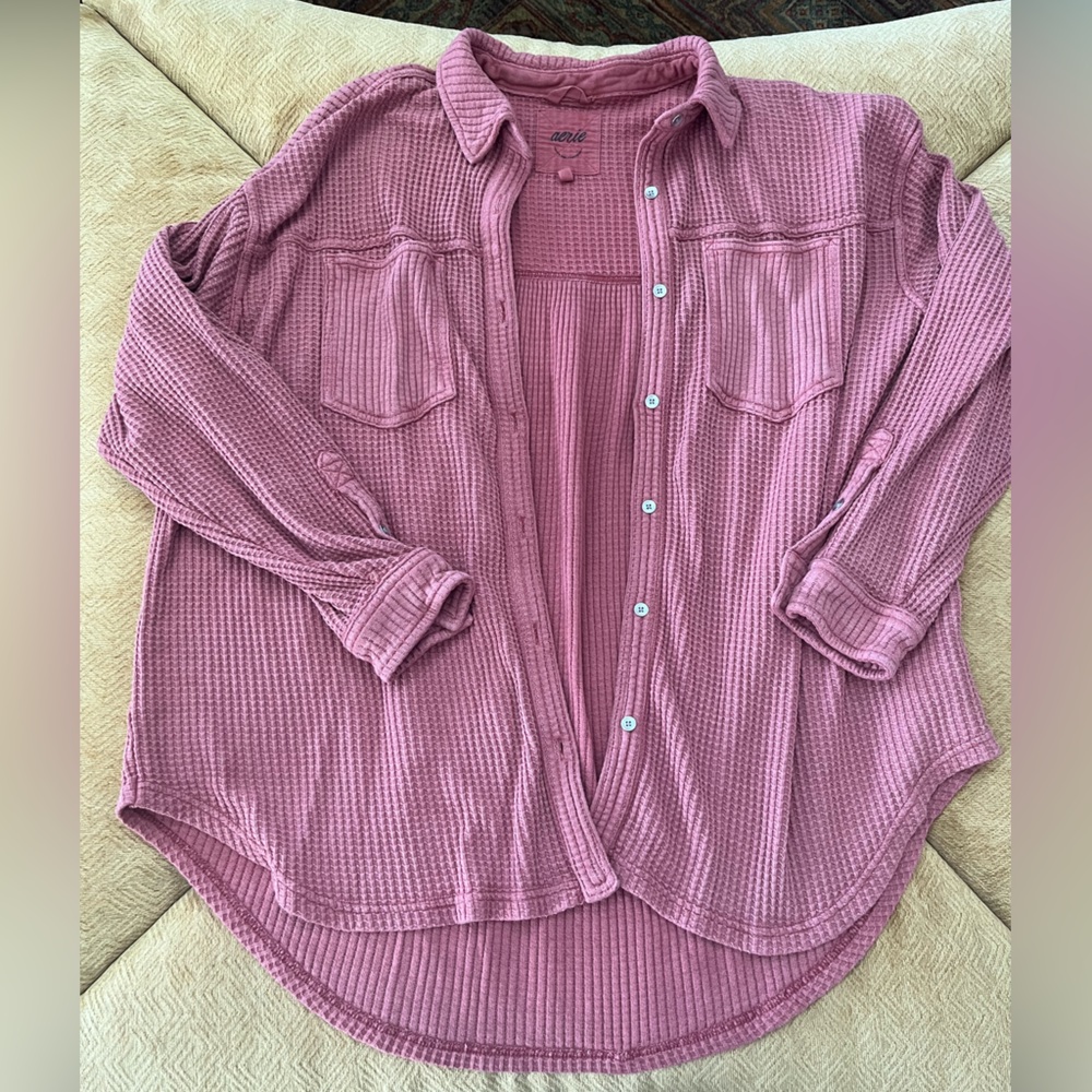 Aerie Lumber Jane Waffle Shirt